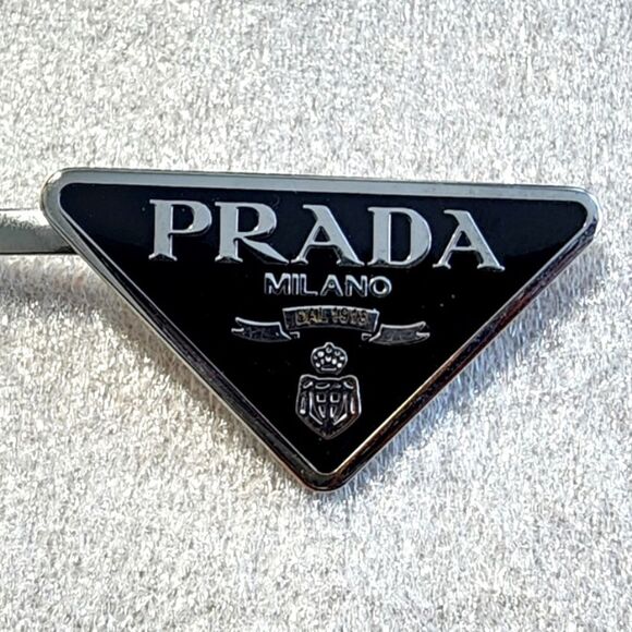 XMAS SALE Black Prada Silver Hair Clip Pin - Picture 2 of 6